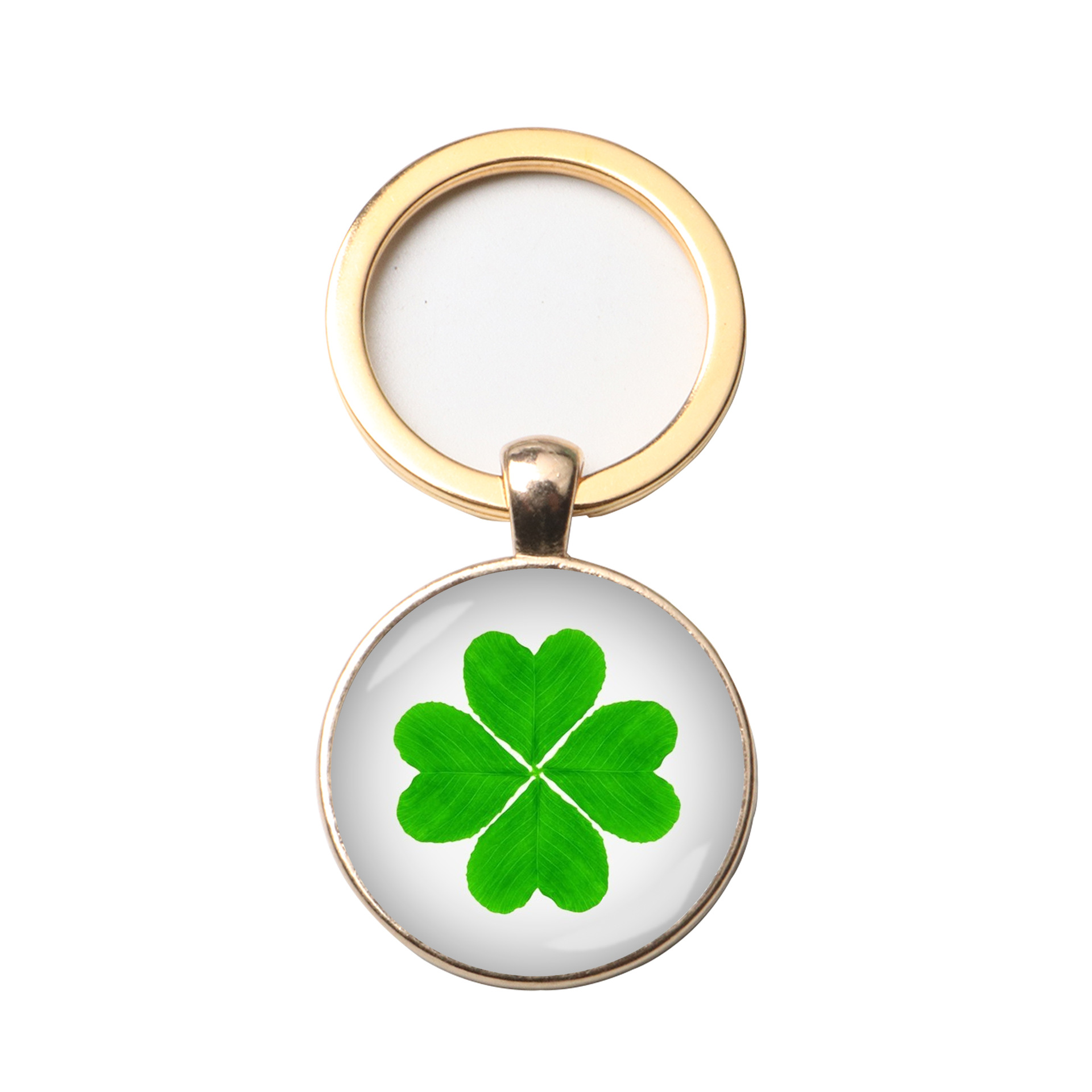 Picture of Cross-border new four-leaf clover Time gem gift for friends relatives Lucky clover clothing Lucky grass