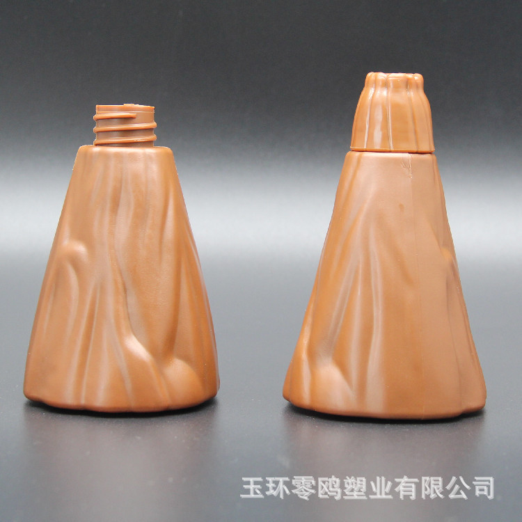 110ml120mlHDPE Volcano Bottle Cartoon Plastic Sand Painting Bottle Erlenmeyer Bottle Triangle Bottle