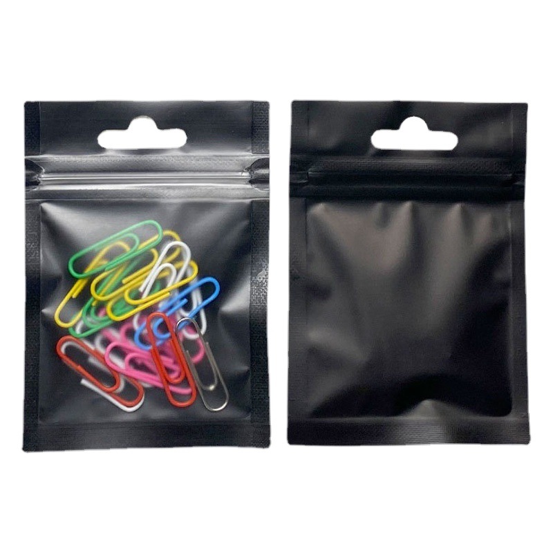 Self-sealing bag frosted color inner printing aluminum foil Yin and Yang bone bag Translucent jewelry sealed bag mobile phone case packaging bag