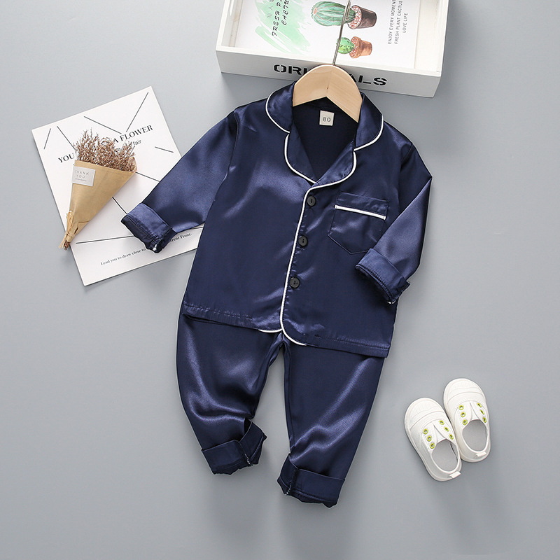 Summer New Cute Baby Soft and Comfortable One Bar Long Sleeve suit Trendy Foreign Trade Home Clothes for Boys and Girls suit