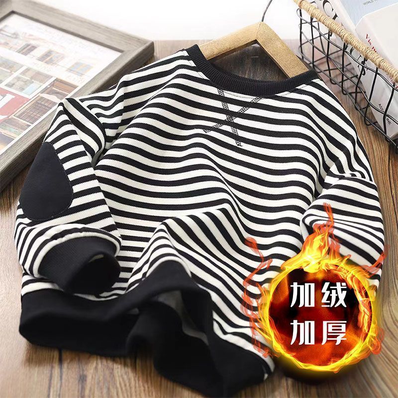 Picture of Children's Clothing Spring & Fall Clothing Boys and Girls Sweatshirts 2024 New Kidsren's Bottoming Shirts Korean Style Baby Tops Fleece-Lined Style