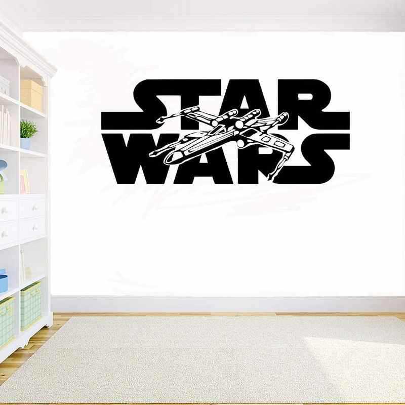 STAR WARS spaceship battleship pattern children's room decoration engraved Wall sticker