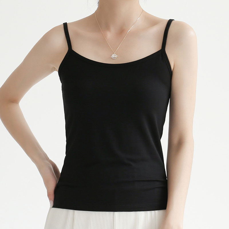 Picture of Factory Direct Sales Spring and Summer Versatile Camisole Women's Simple Solid Color Slim Elastic Bottoming Shirt Wholesale Dropshipping