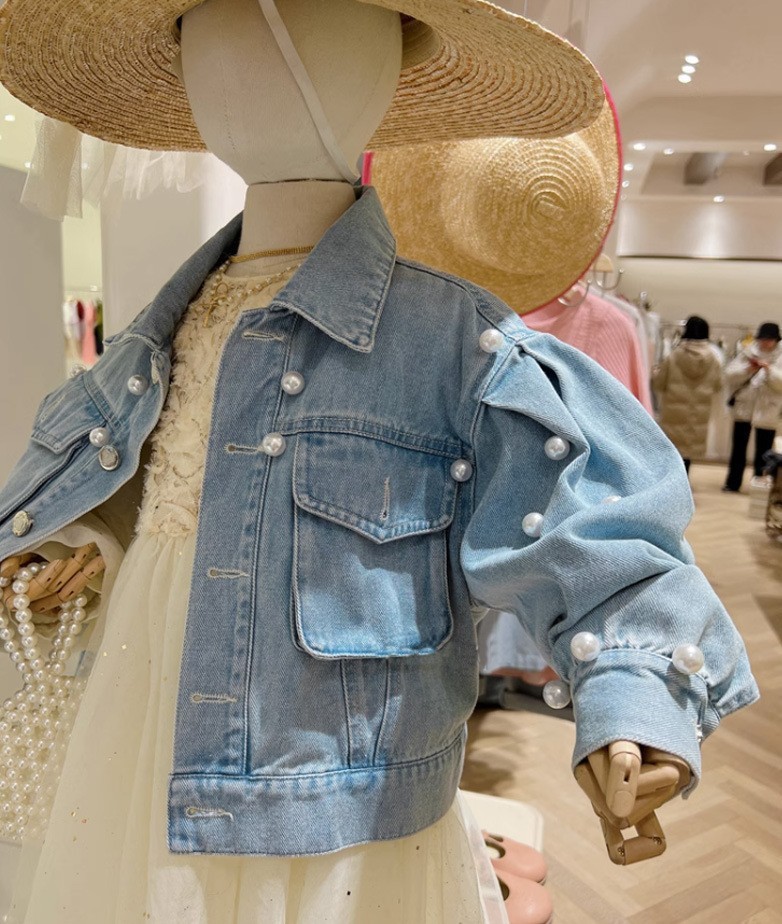 Picture of 2025 New Fashionable Toddler Spring Clothing for Girls, Children's Clothing, Girls' Denim Jacket, Spring and Autumn Style