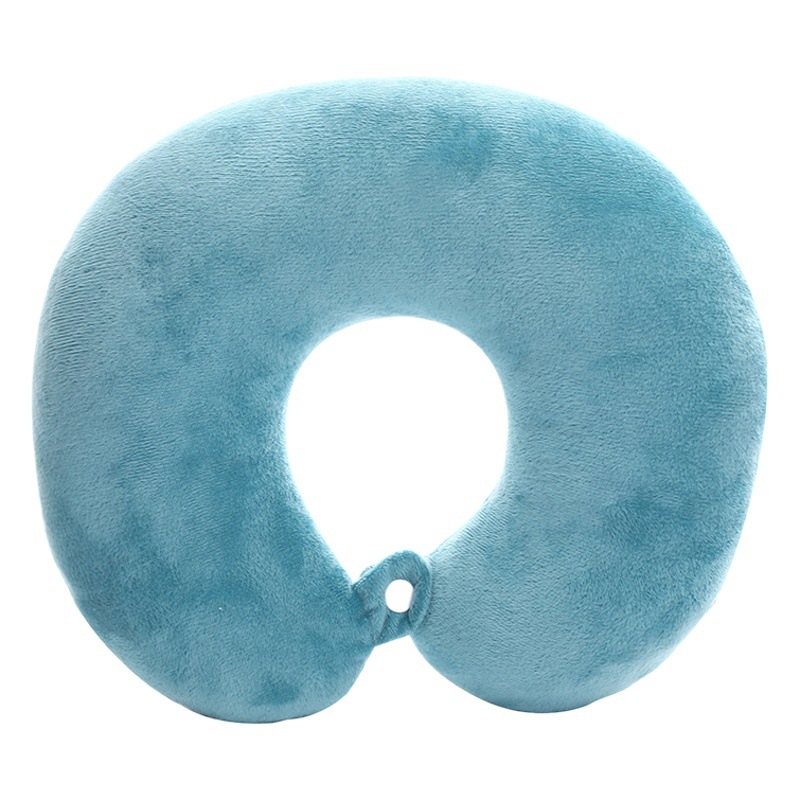 New PP cotton solid color U-shaped pillow headrest office nap pillow travel rest cervical pillow wholesale