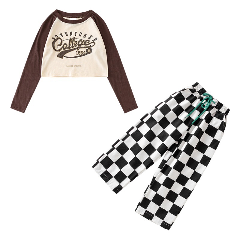 New Korean Style Girls Jazz Dance Clothing Kidsren's Jazz Navel-Baring Trendy Girls and Kidsren's Street Dance Performance Clothing