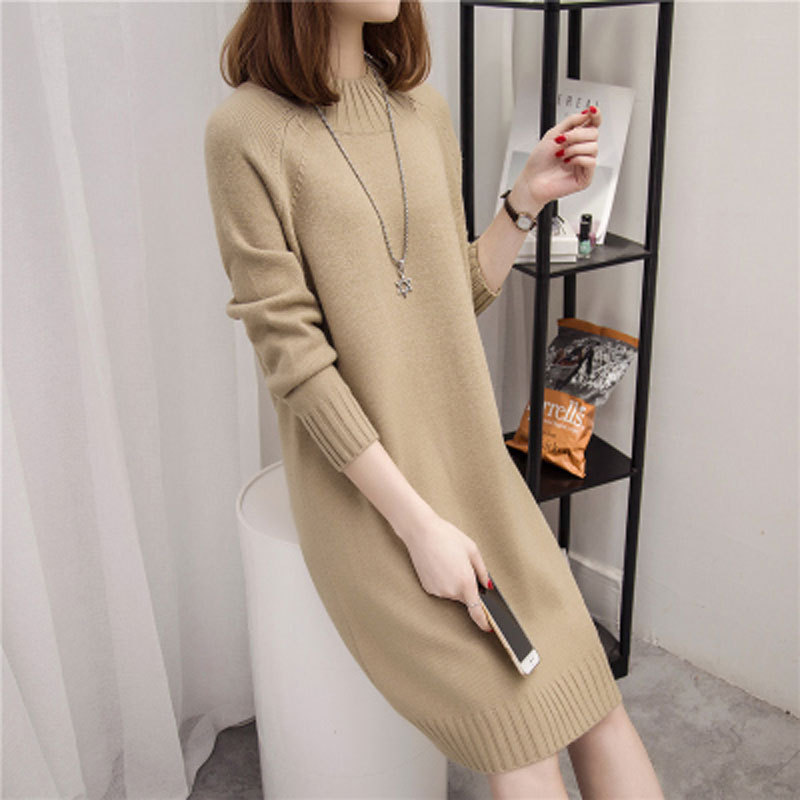 Picture of Sweater 2024 New Autumn and Winter Popular Mid-Length Loose Outer Wear Women's Half Turtleneck Thickeneded Bottoming Shirt