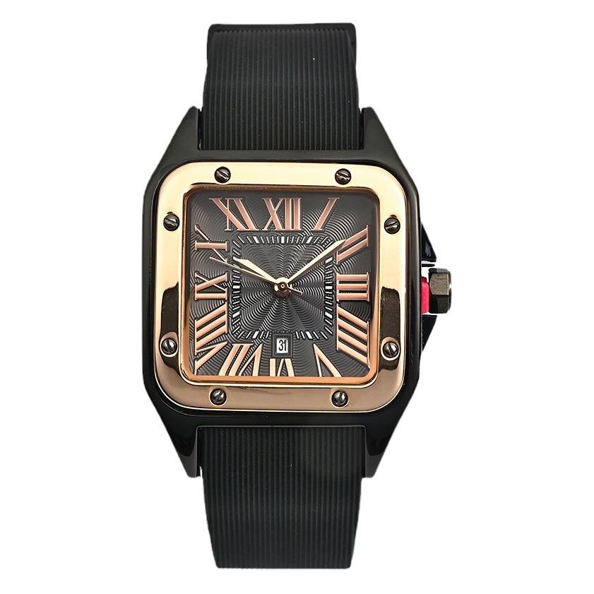 Factory wholesale casual fashion Men's square watch Roman numeral face calendar watch trembles a generation of hair