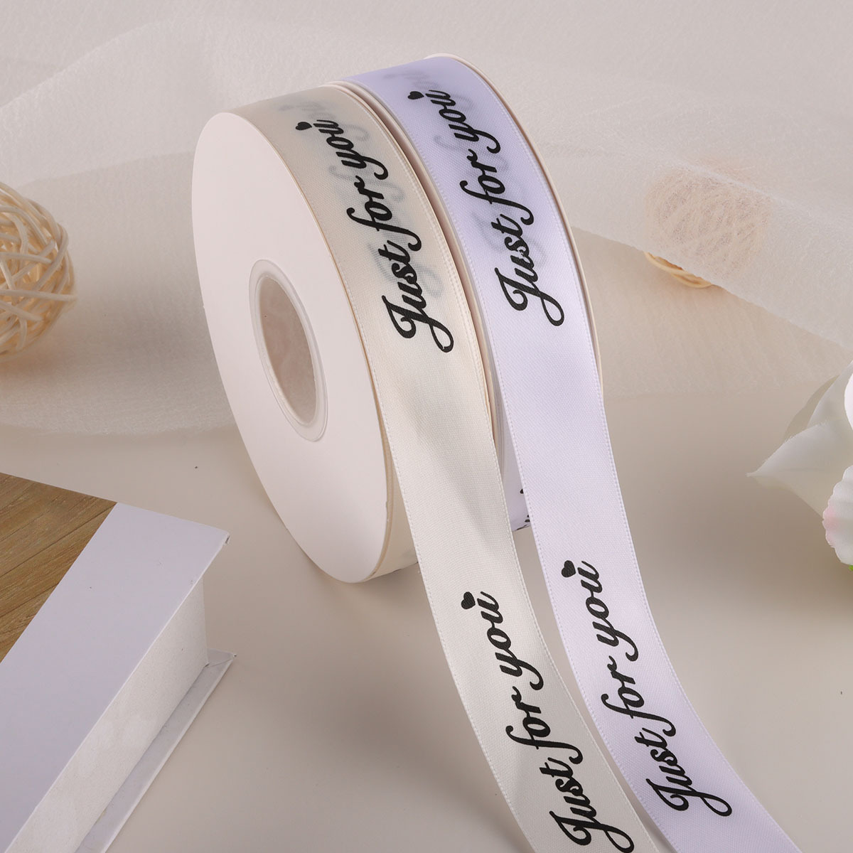 gift cake flower wrapping paper diy material florist ribbon english letter ribbon ribbon wholesale custom
