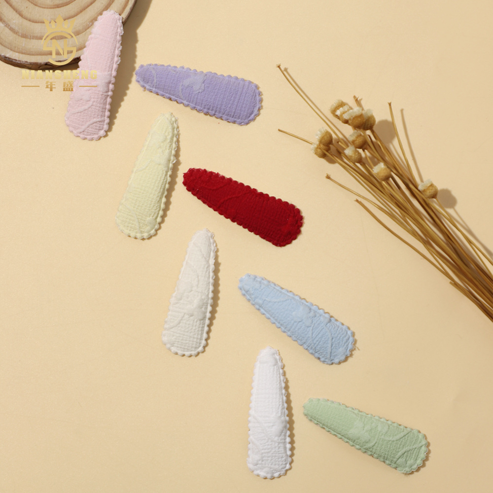 Korean version of children's hair clip sweet BB clip small fresh creative printing hair clip fabric baby hair accessories broken hair clip wholesale