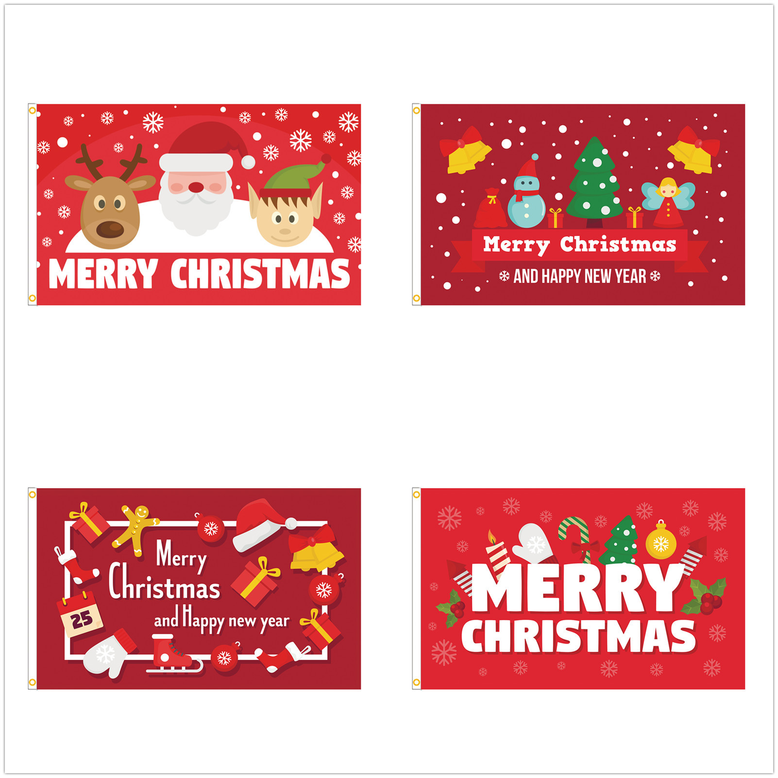 Picture of Amazon foreign trade cross-border flag Christmas indoor and outdoor polyester flag 90*150cm can be set to map