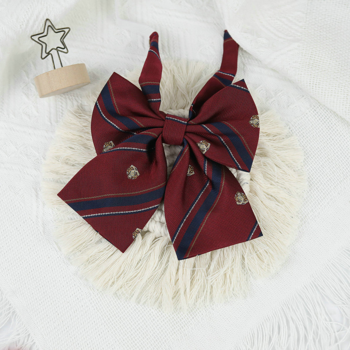Picture of Jk Japanese Style Uniform Leather-band Free Tie Men's Bow Tie Women's All-match School Style Daily Striped Simple School Uniform