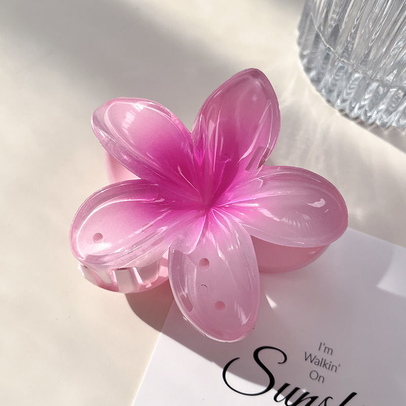 Picture of Cross-border egg flower clip large high-grade gradient Flower hairpin back head updo ponytail shark clip headdress