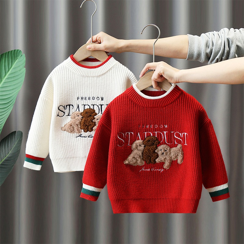 Picture of 4735 Boys' Autumn and Winter Sweaters Children's Thickened Pullover Tops Children's Winter Cartoon Sweaters 2025 Trend