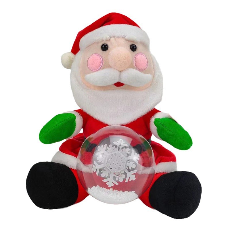 Picture of Electric plush toy Christmas gift elderly snowman elk singing luminous with snowball children gift