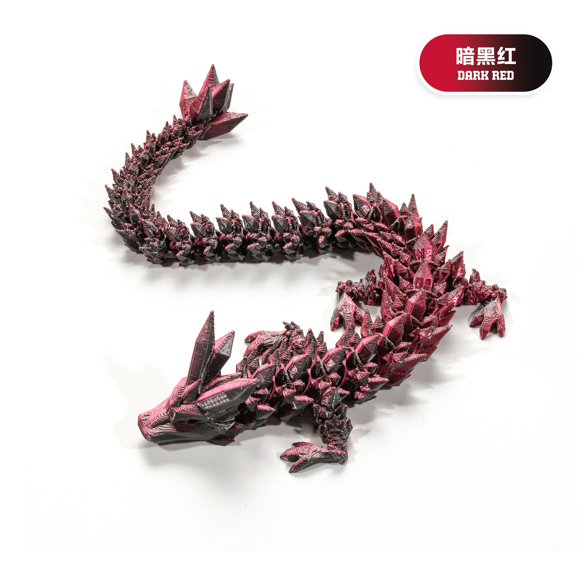 Picture of 3D printing cross-border hot selling ornaments joint movable Crystal Gem dragon ornaments hand-made suit dragon decoration