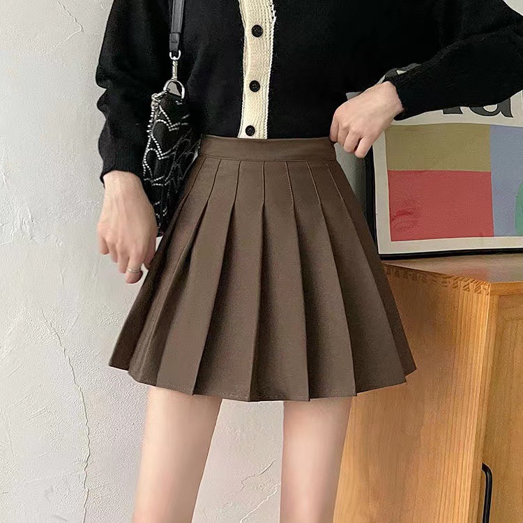 Picture of Safety Pants Zipper Button Pleated Skirt JK Uniform Korean Fashion Student Skirt All-match Skirt Short Skirt