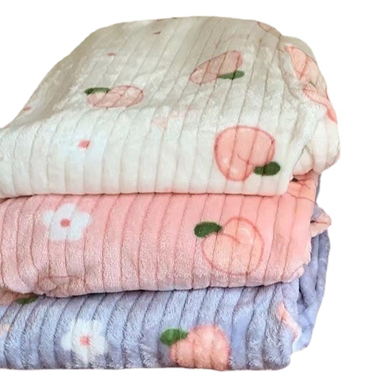 Women's autumn and winter fairy peach warm suit loose thickened coral fleece home clothes casual warm pajamas