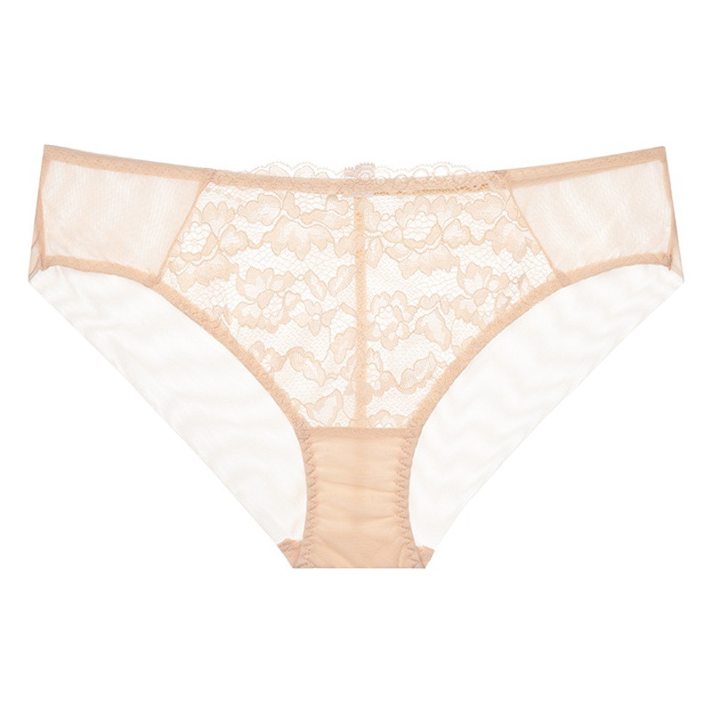 New breathable lace panties ladies mesh sexy hip briefs cotton bottom panties wholesale