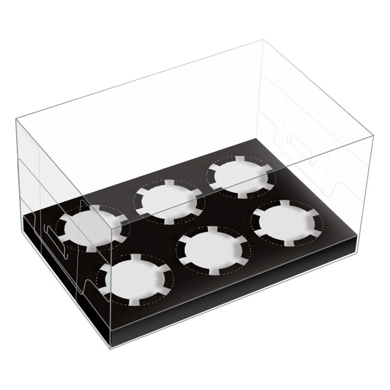 520 Mother Goddess Day 6/12 Double-Layer Heightened Cup Cake Box Paper Six-Cup Cake Box Muffin Box