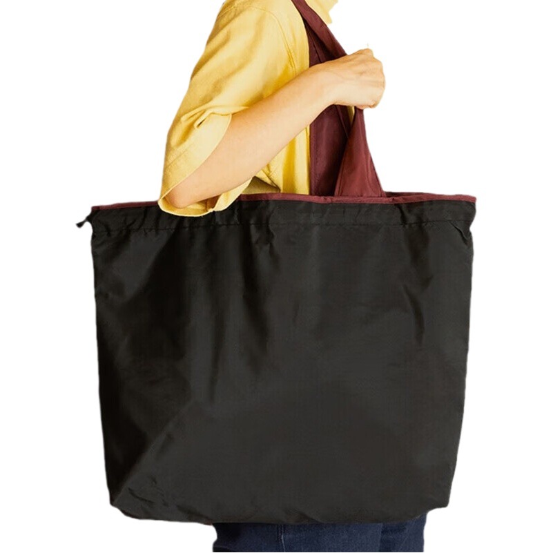 Customizable Waterproof Polyester Drawstring Eco-Friendly Shopping Bag for Export, Foldable and Portable Tote Bag for Grocery Shopping