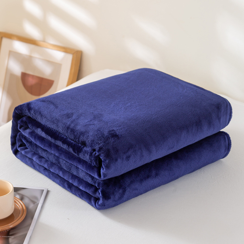 Picture of Foreign Trade Cross-Border Solid Color Flannel Blanket Summer Sofa Nap Blanket Coral Velvet Sheets Gift Blanket Wholesale
