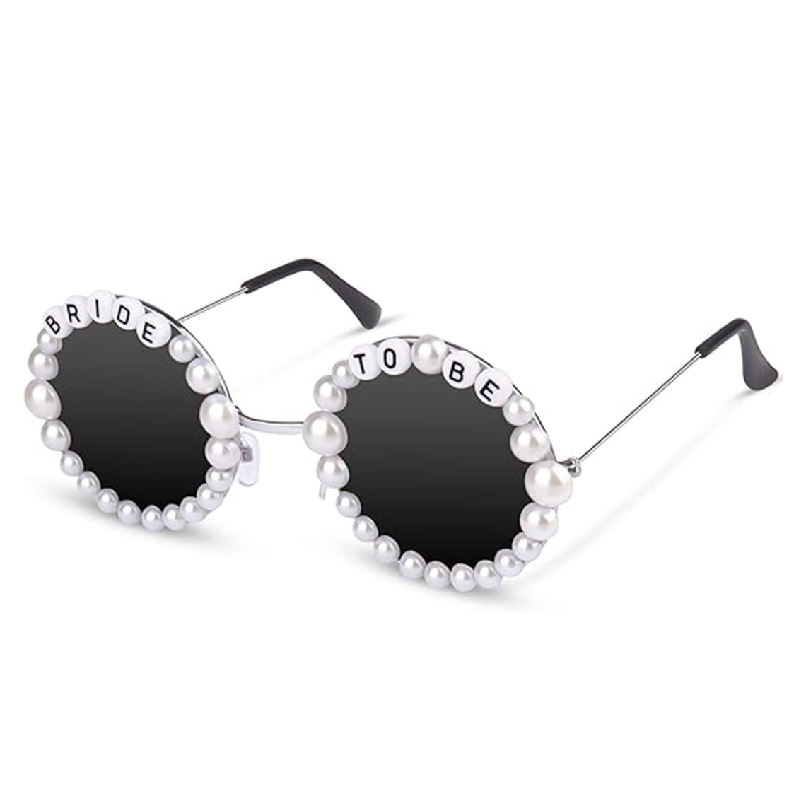 Amazon Cross Border bride to be Pearl Round Sunglasses Bridal Gift Wedding Bachelor Party