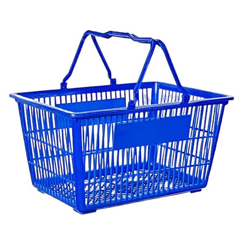 Supermarket Plastic Shopping Basket Portable Thickened Shopping Basket Clothing Store Portable Plastic Frame Picking Truck Picking Basket