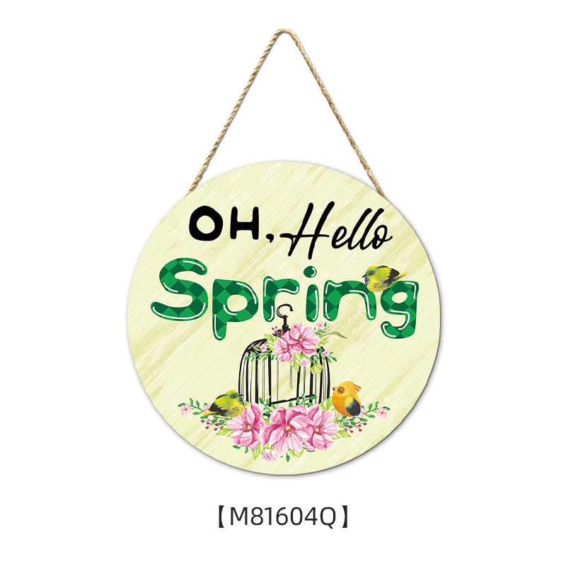 Picture of Amazon Hello spring farmhouse collection wooden ornaments wall decoration American country Spring door plate pendant