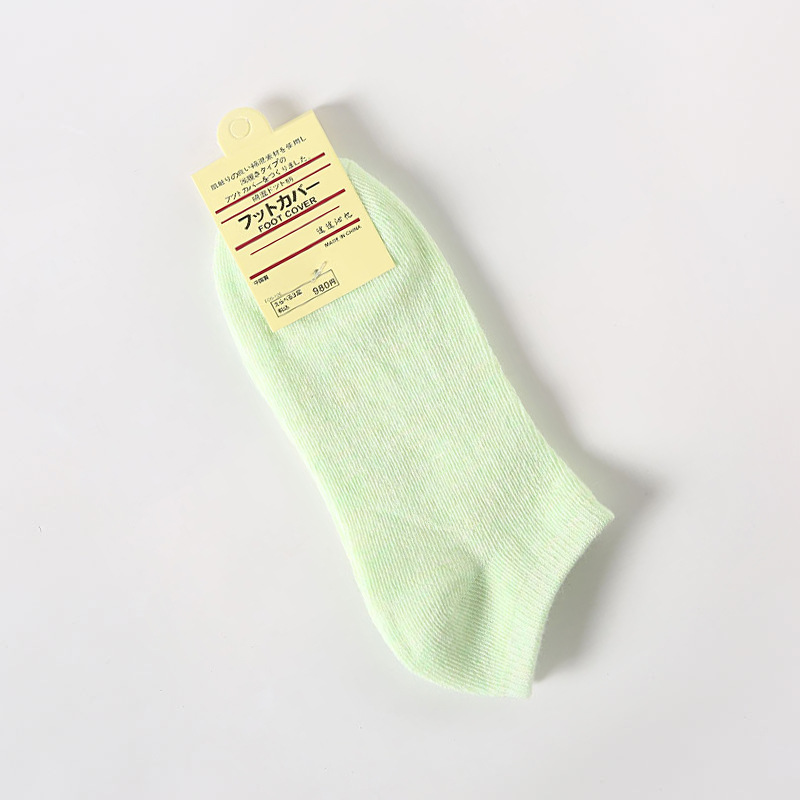Picture of A generation of solid color cotton socks ladies boat socks shallow plus size gift women socks Zhuji socks wholesale