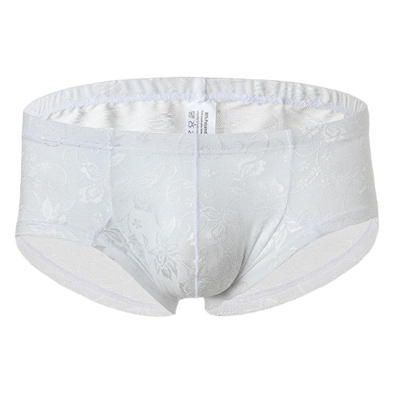 Briefs men's lace wholesale low waist sexy big red summer trend sexy perspective mesh underwear