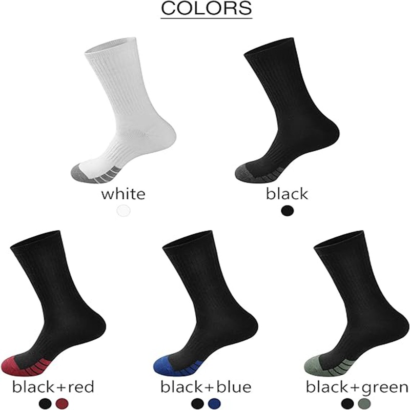 Picture of Zhuji Socks Large Size Elastic Mid-Tube Cotton Socks White Basketball Sports Socks Autumn and Winter Men's Long Socks Wholesale