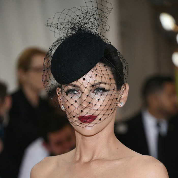 Black Veil Hat, Retro Woolen Material, Dinner, Cocktail Party, Headwear, Women's Hat, Versatile Stage Photography