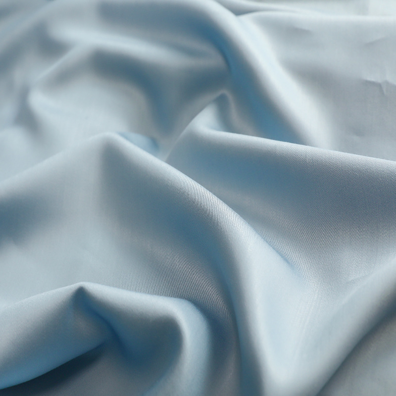Picture of 60 Lanjing Tencel fabric solid color satin lyocell bedding fabric fabric manufacturers supply recycled fabric