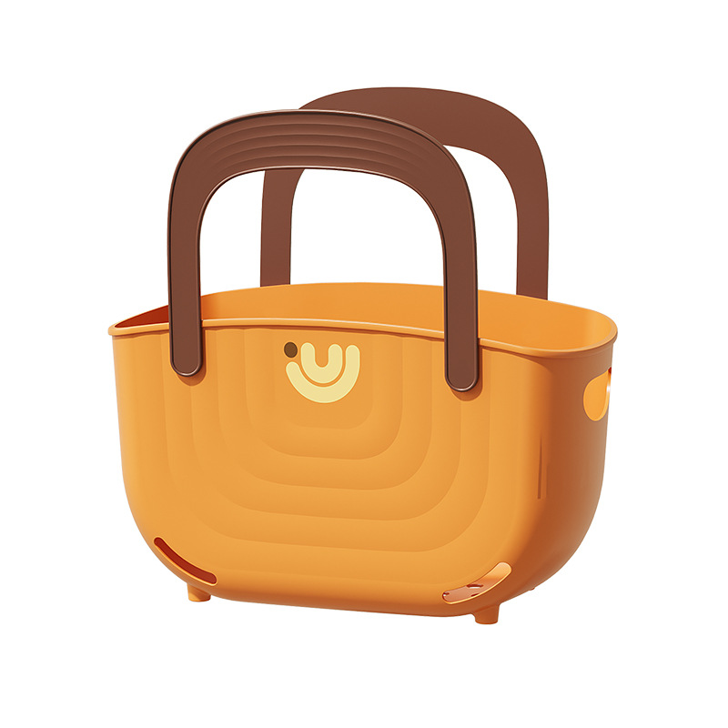 Picture of Ins Style Bath Basket Wash Basket Satchel Bathroom Basket Storage Basket Large Capacity Bath Bath Hanging Basket Storage Basket