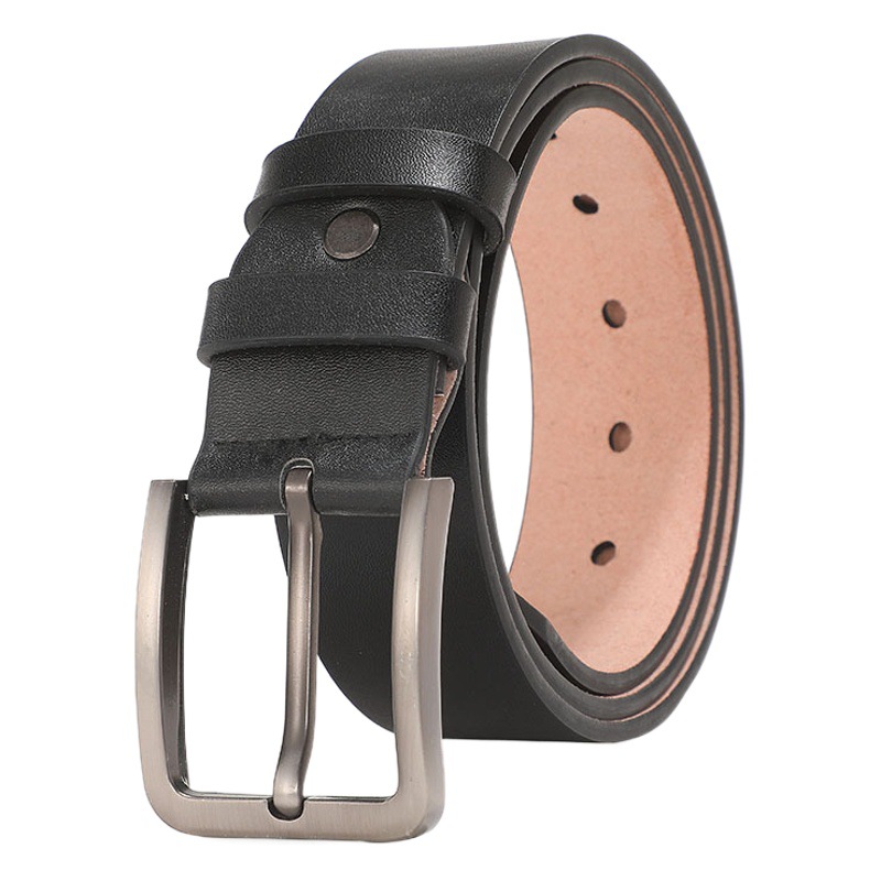 Manufacturer Wholesale Men's Retro Pu Belt Fashionable Square Toe Imitation Leather Casual Belt Pin Buckle Men's Belt Trouser Belt