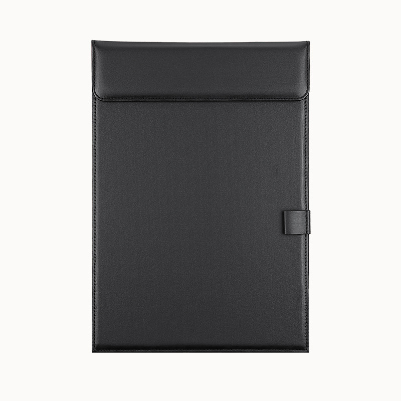Picture of Leather A4 Conference Pad Board Black File Pad Board Hotel Conference Pad Notes Clip Writing Board Business Office