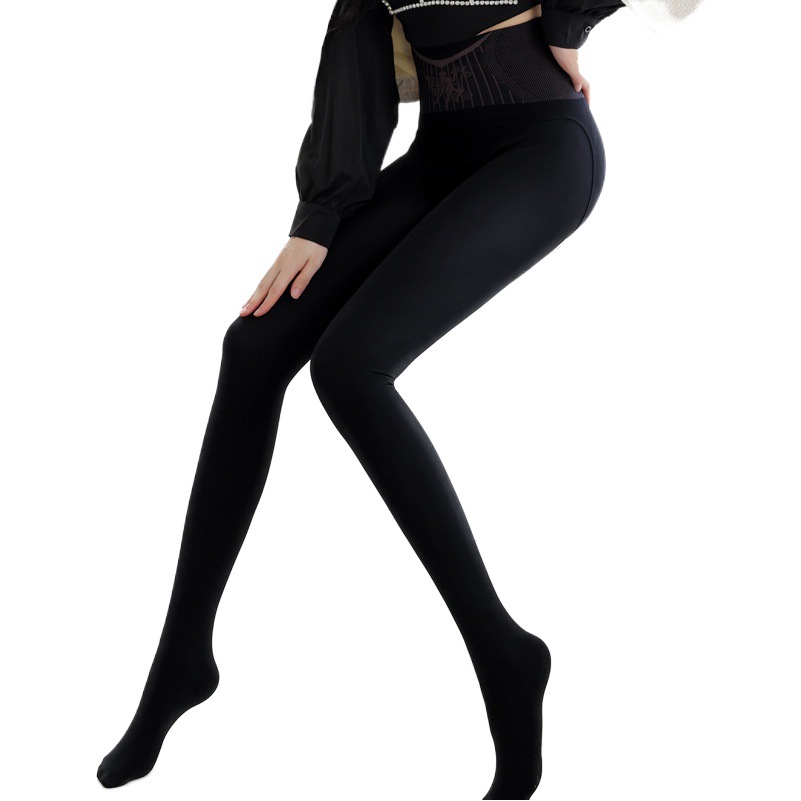 Flower Fairy Water Light socks high waist belly contracting hip lifting pantyhose black transparent spring and autumn winter leggings fairy waist leggings