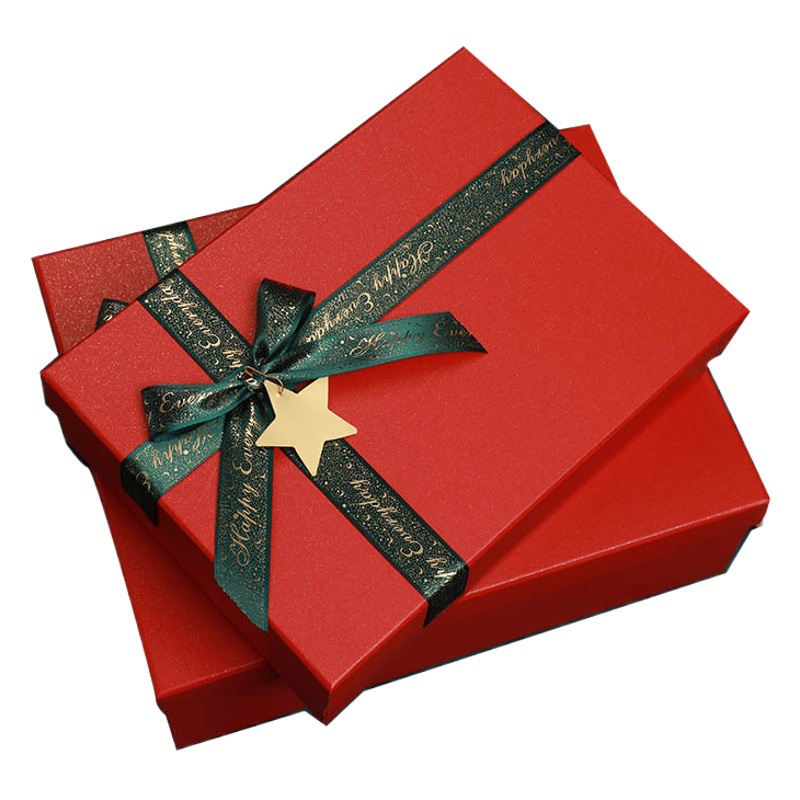 New Year's Large Folio Gift Box Christmas Gift Box Double Door Big Red Gift Packaging Box