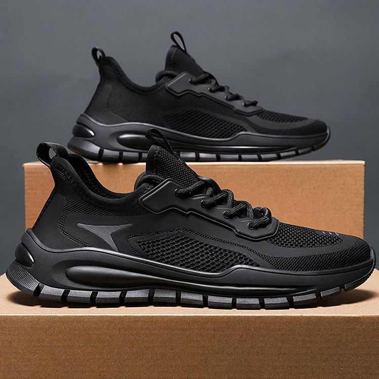 New Men's Shoes Spring and Autumn Breathable Flying Weaving Mesh Surface Summer Sports Casual Shoes Mesh Shoes Men's Sneakers Odor-proof Shoes