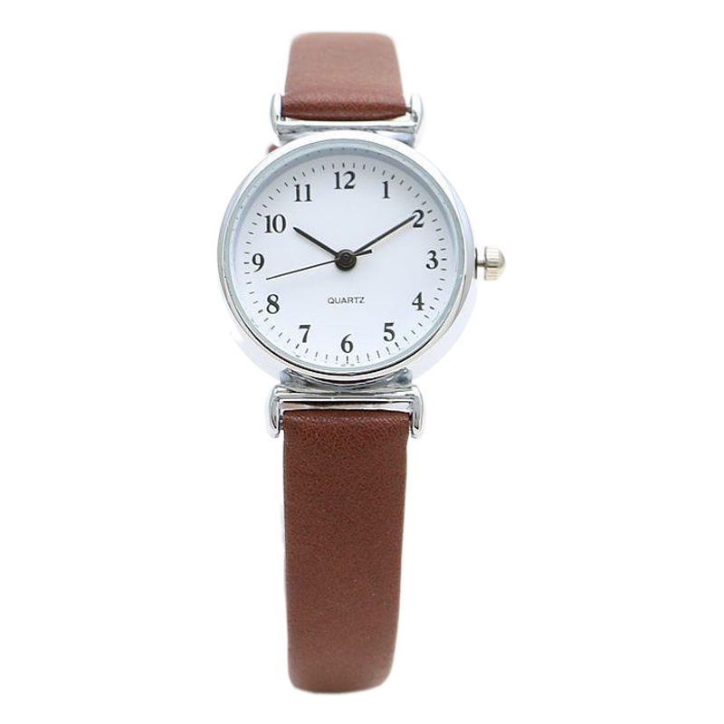 Japanese and Korean popular simple thin band small dial Women's Watch primary and secondary school students Belt quartz watch women's digital table
