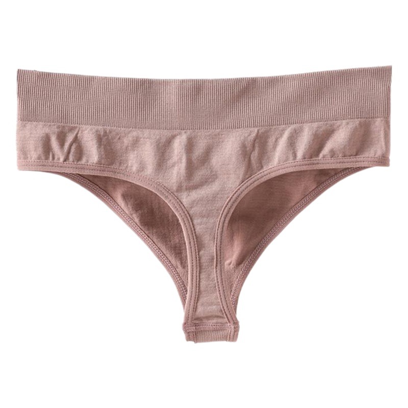 EBAY AliExpress low waist T pants high fork cotton rib sexy breathable fitness women's thong wholesale