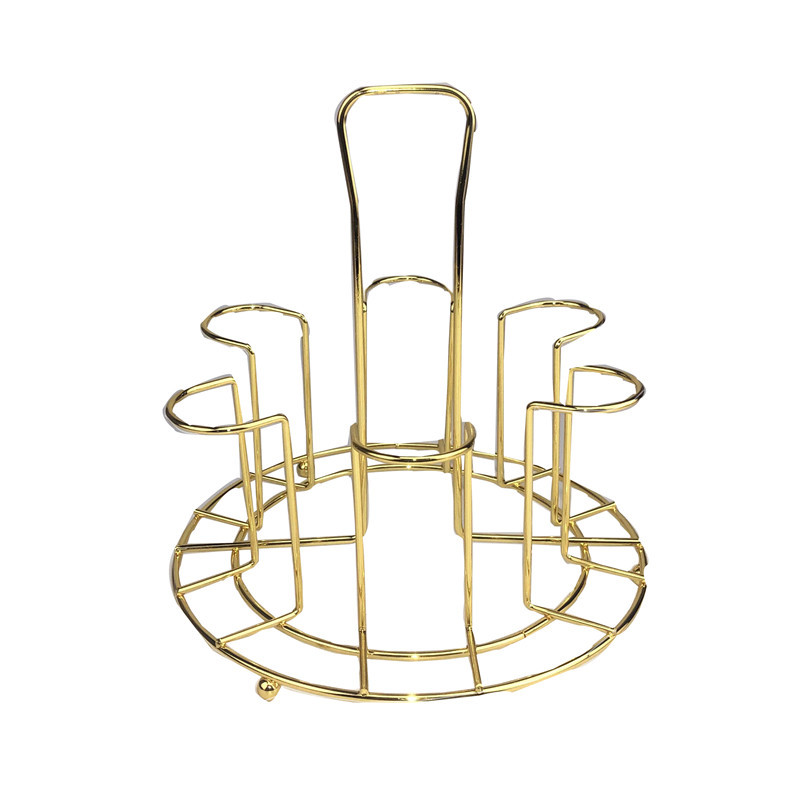 Picture of Simple kitchen cup storage rack golden cup upside down rack rack iron wine cup rack drain factory wholesale