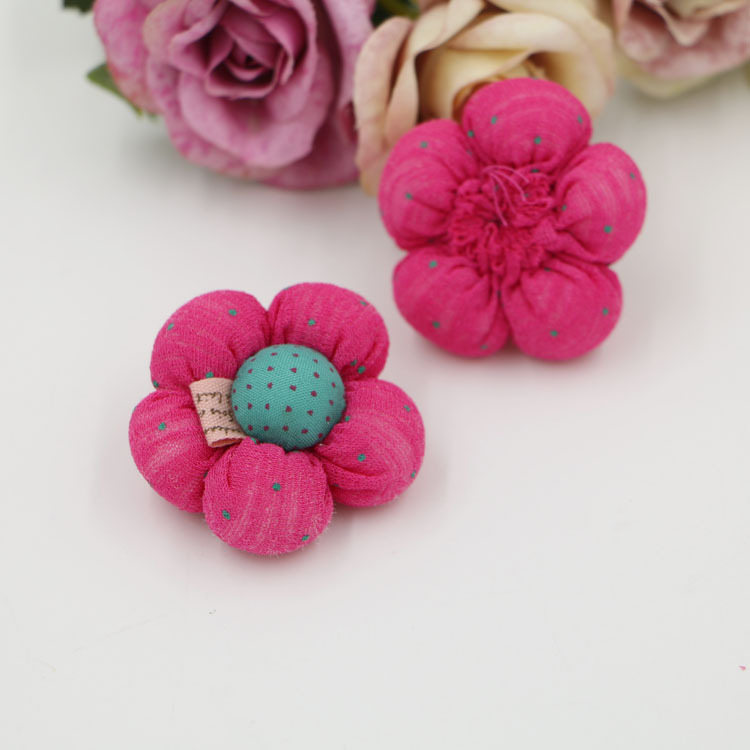 Picture of Handmade DIY jewelry accessories children hair accessories material wholesale baby hairpin fabric pumpkin flower shoes flower decoration