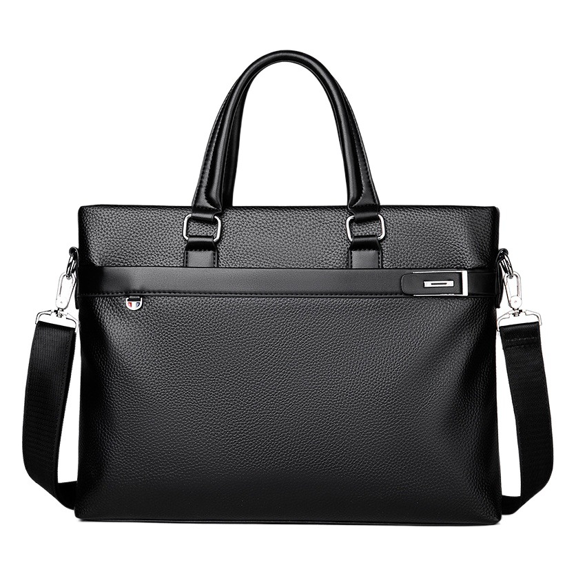 Picture of New men's handbag business official casual bag shoulder diagonal bag leather texture computer bag wholesale tide