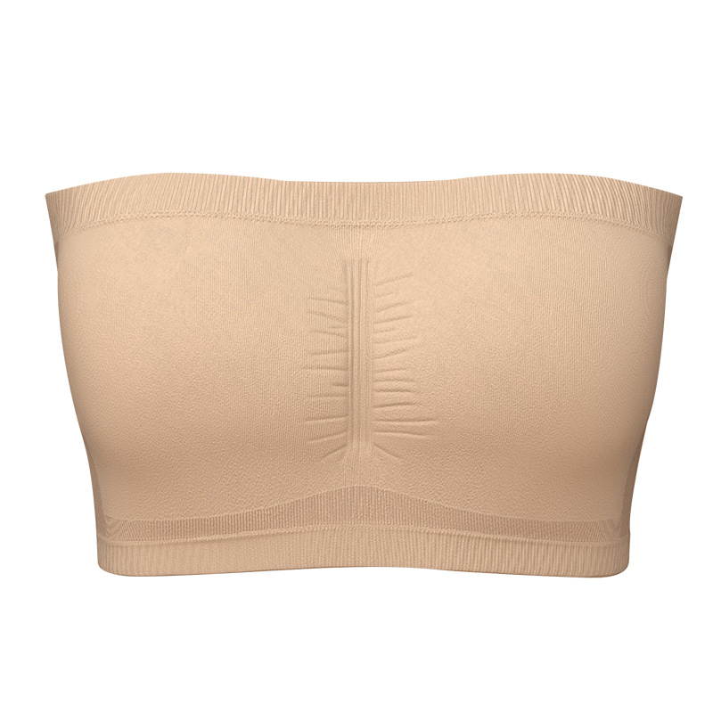 Picture of Foreign Trade Extra Large Size Double-layer One-character Women's Detachable Chest Pad Strapless Chest Wrapping Women's Invisible Underwear Cross-Border