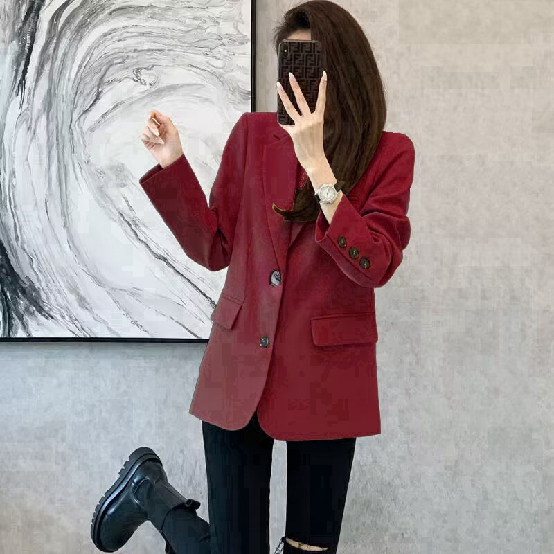 Picture of 2024 new wholesale commuter spring and autumn Joker suit jacket female Korean trend European little one generation hair