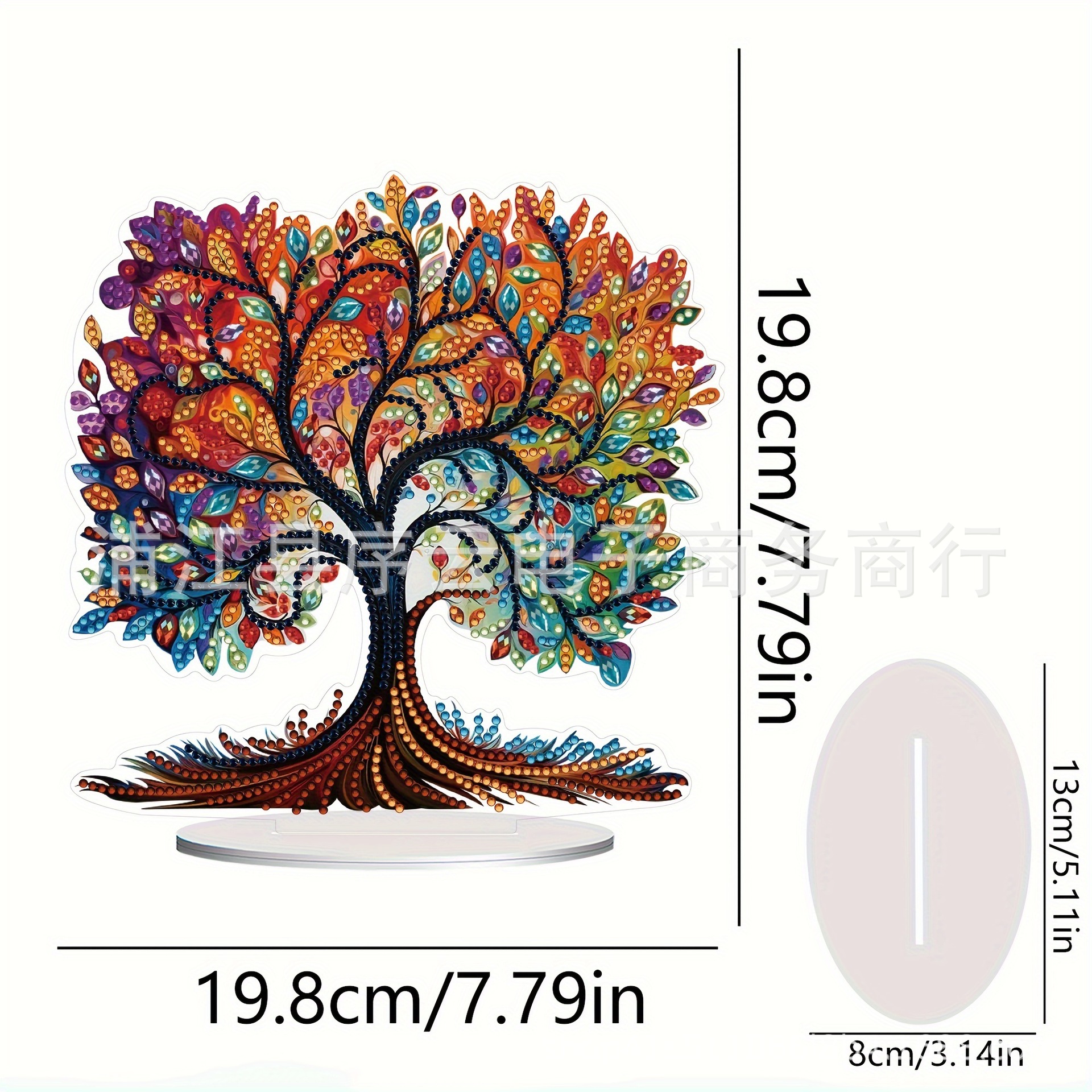 2024 new diamond painting ornaments 5D diy tree of life cross-border new in stock straight hair