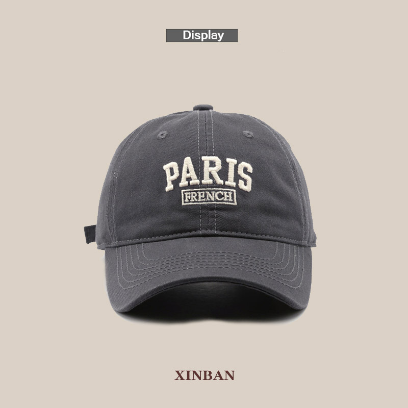 Picture of Japanese Style Personalized Retro Letter Embroidered Peaked Cap for Men and Women Outdoor Men's Travel Sun Protection Baseball Cap for Women K-Style