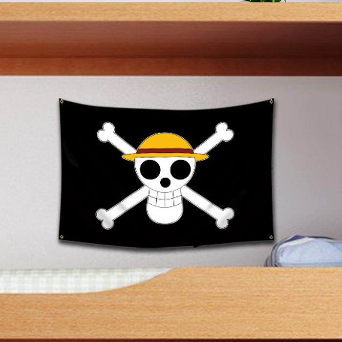 One Piece Straw Hat Luffy Group Flag cosplay Props Animation Surrounding Pirate Flag Dormitory Flag
